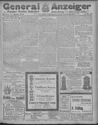 Münchner neueste Nachrichten Dienstag 28. Januar 1896