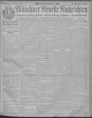 Münchner neueste Nachrichten Dienstag 4. Februar 1896