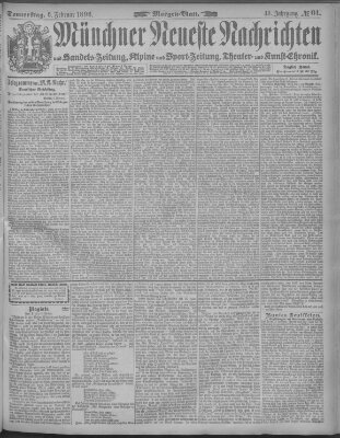 Münchner neueste Nachrichten Donnerstag 6. Februar 1896