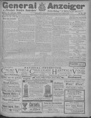 Münchner neueste Nachrichten Freitag 21. Februar 1896