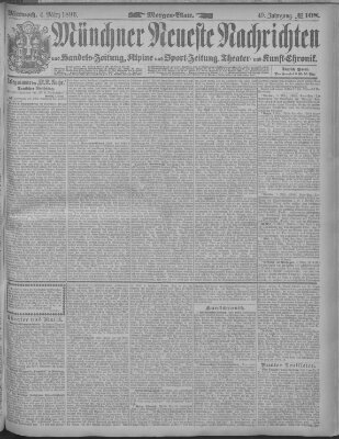 Münchner neueste Nachrichten Mittwoch 4. März 1896