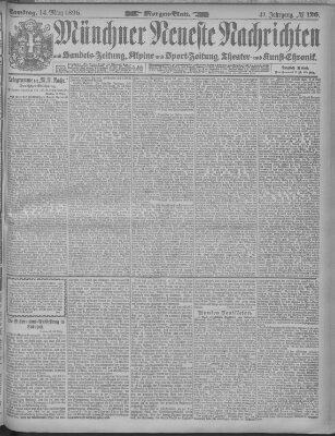 Münchner neueste Nachrichten Samstag 14. März 1896