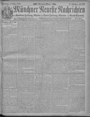 Münchner neueste Nachrichten Dienstag 17. März 1896