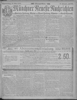 Münchner neueste Nachrichten Donnerstag 26. März 1896