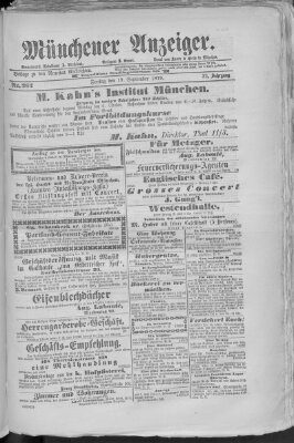 Münchener Anzeiger (Münchner neueste Nachrichten) Freitag 19. September 1879