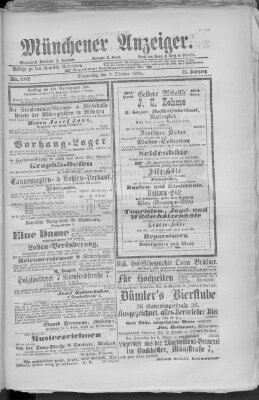 Münchener Anzeiger (Münchner neueste Nachrichten) Donnerstag 9. Oktober 1879