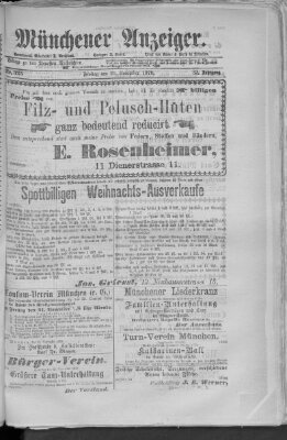 Münchener Anzeiger (Münchner neueste Nachrichten) Freitag 21. November 1879