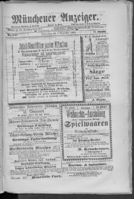 Münchener Anzeiger (Münchner neueste Nachrichten) Donnerstag 4. Dezember 1879