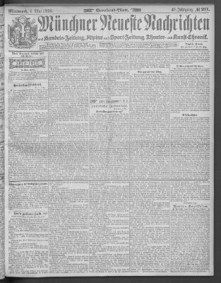 Münchner neueste Nachrichten Mittwoch 6. Mai 1896