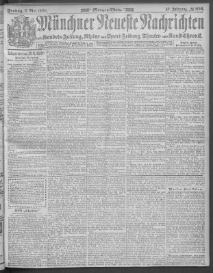 Münchner neueste Nachrichten Freitag 8. Mai 1896