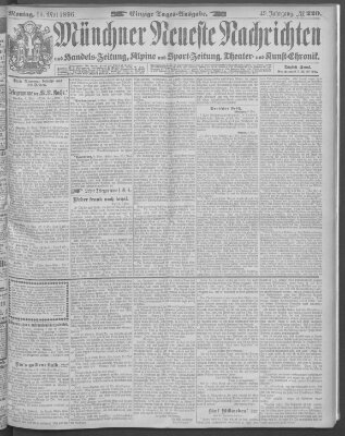 Münchner neueste Nachrichten Montag 11. Mai 1896