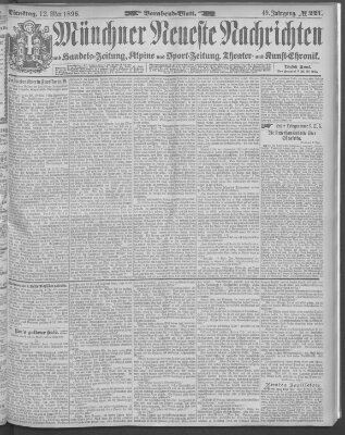 Münchner neueste Nachrichten Dienstag 12. Mai 1896