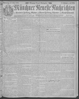 Münchner neueste Nachrichten Sonntag 17. Mai 1896