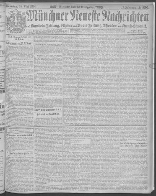 Münchner neueste Nachrichten Montag 18. Mai 1896