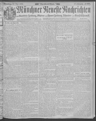 Münchner neueste Nachrichten Dienstag 19. Mai 1896