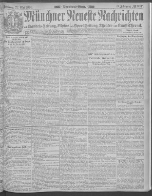 Münchner neueste Nachrichten Freitag 22. Mai 1896