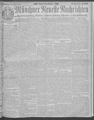 Münchner neueste Nachrichten Samstag 23. Mai 1896