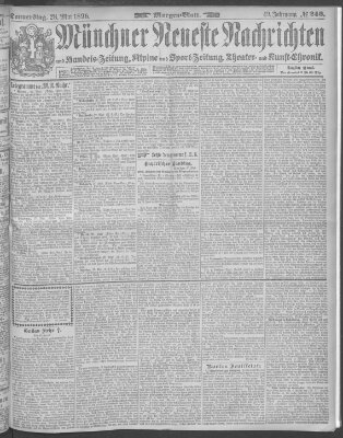 Münchner neueste Nachrichten Donnerstag 28. Mai 1896