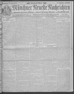 Münchner neueste Nachrichten Samstag 30. Mai 1896