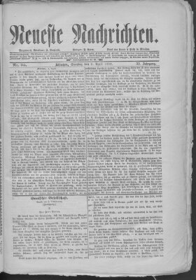 Neueste Nachrichten (Münchner neueste Nachrichten) Samstag 5. April 1879