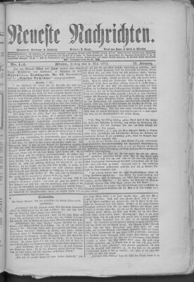 Neueste Nachrichten (Münchner neueste Nachrichten) Freitag 2. Mai 1879