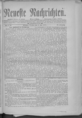 Neueste Nachrichten (Münchner neueste Nachrichten) Dienstag 6. Mai 1879