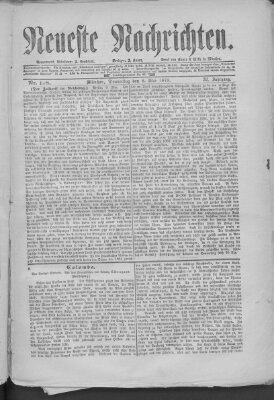 Neueste Nachrichten (Münchner neueste Nachrichten) Donnerstag 8. Mai 1879