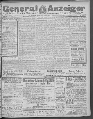 Münchner neueste Nachrichten Montag 1. März 1897