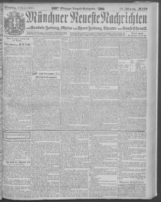 Münchner neueste Nachrichten Montag 8. März 1897