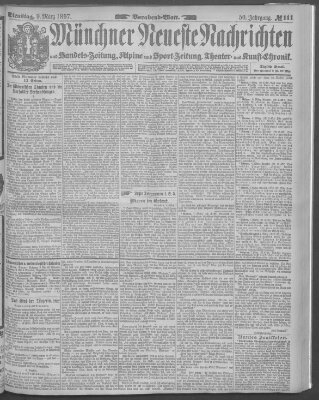 Münchner neueste Nachrichten Dienstag 9. März 1897