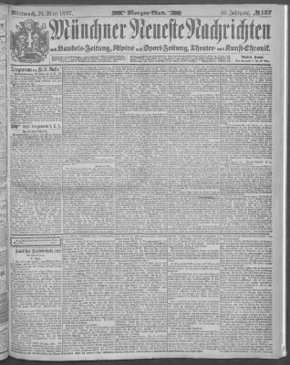 Münchner neueste Nachrichten Mittwoch 24. März 1897