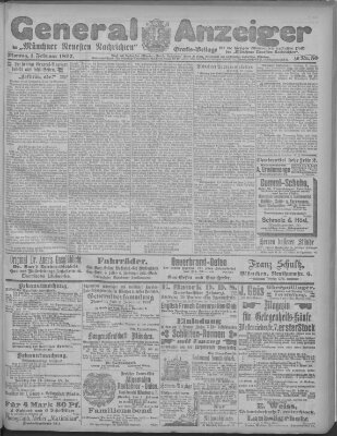 Münchner neueste Nachrichten Montag 1. Februar 1897