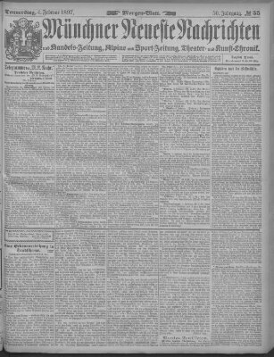 Münchner neueste Nachrichten Donnerstag 4. Februar 1897