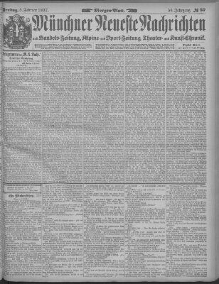 Münchner neueste Nachrichten Freitag 5. Februar 1897