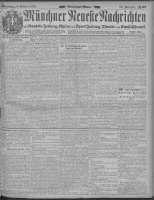 Münchner neueste Nachrichten Dienstag 9. Februar 1897