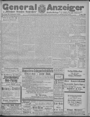 Münchner neueste Nachrichten Freitag 26. Februar 1897