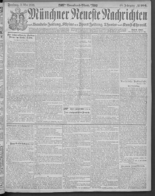 Münchner neueste Nachrichten Freitag 3. Mai 1895