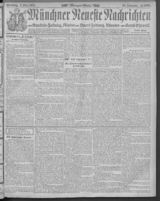 Münchner neueste Nachrichten Freitag 3. Mai 1895