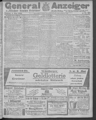 Münchner neueste Nachrichten Samstag 4. Mai 1895