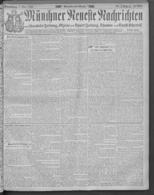 Münchner neueste Nachrichten Dienstag 7. Mai 1895