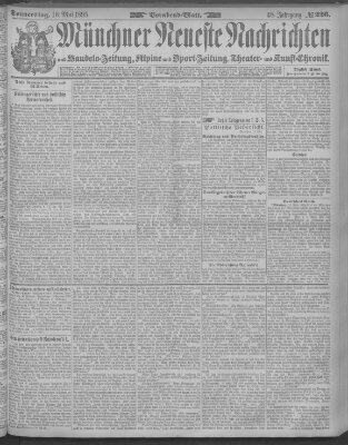 Münchner neueste Nachrichten Donnerstag 16. Mai 1895