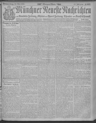 Münchner neueste Nachrichten Donnerstag 16. Mai 1895