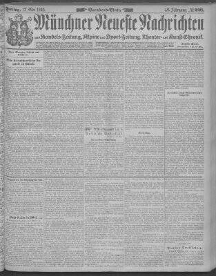 Münchner neueste Nachrichten Freitag 17. Mai 1895