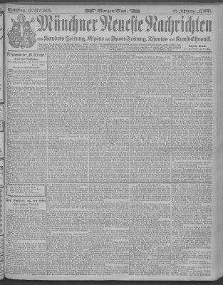 Münchner neueste Nachrichten Samstag 18. Mai 1895