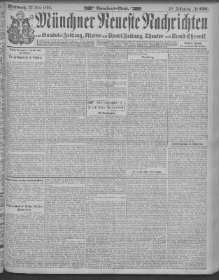 Münchner neueste Nachrichten Mittwoch 22. Mai 1895