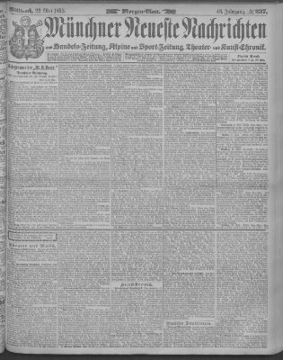 Münchner neueste Nachrichten Mittwoch 22. Mai 1895