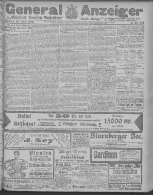 Münchner neueste Nachrichten Samstag 25. Mai 1895