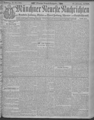 Münchner neueste Nachrichten Sonntag 26. Mai 1895