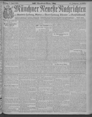 Münchner neueste Nachrichten Freitag 7. Juni 1895