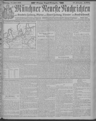 Münchner neueste Nachrichten Sonntag 16. Juni 1895